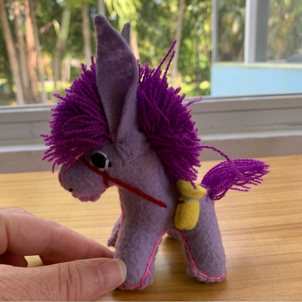Vibrant Purple Donkey Plush Toy